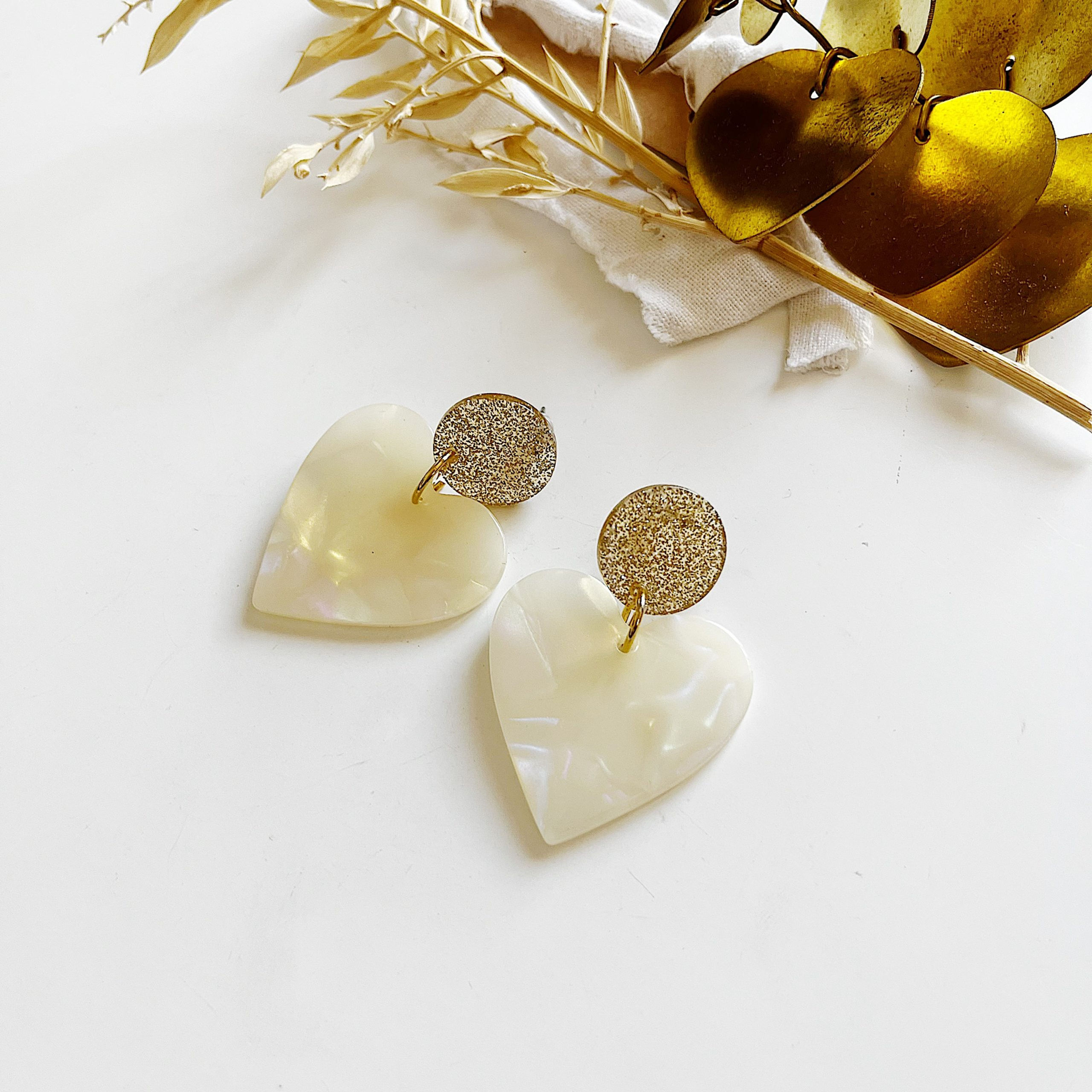 Boucles d'oreilles Reflet Blanc