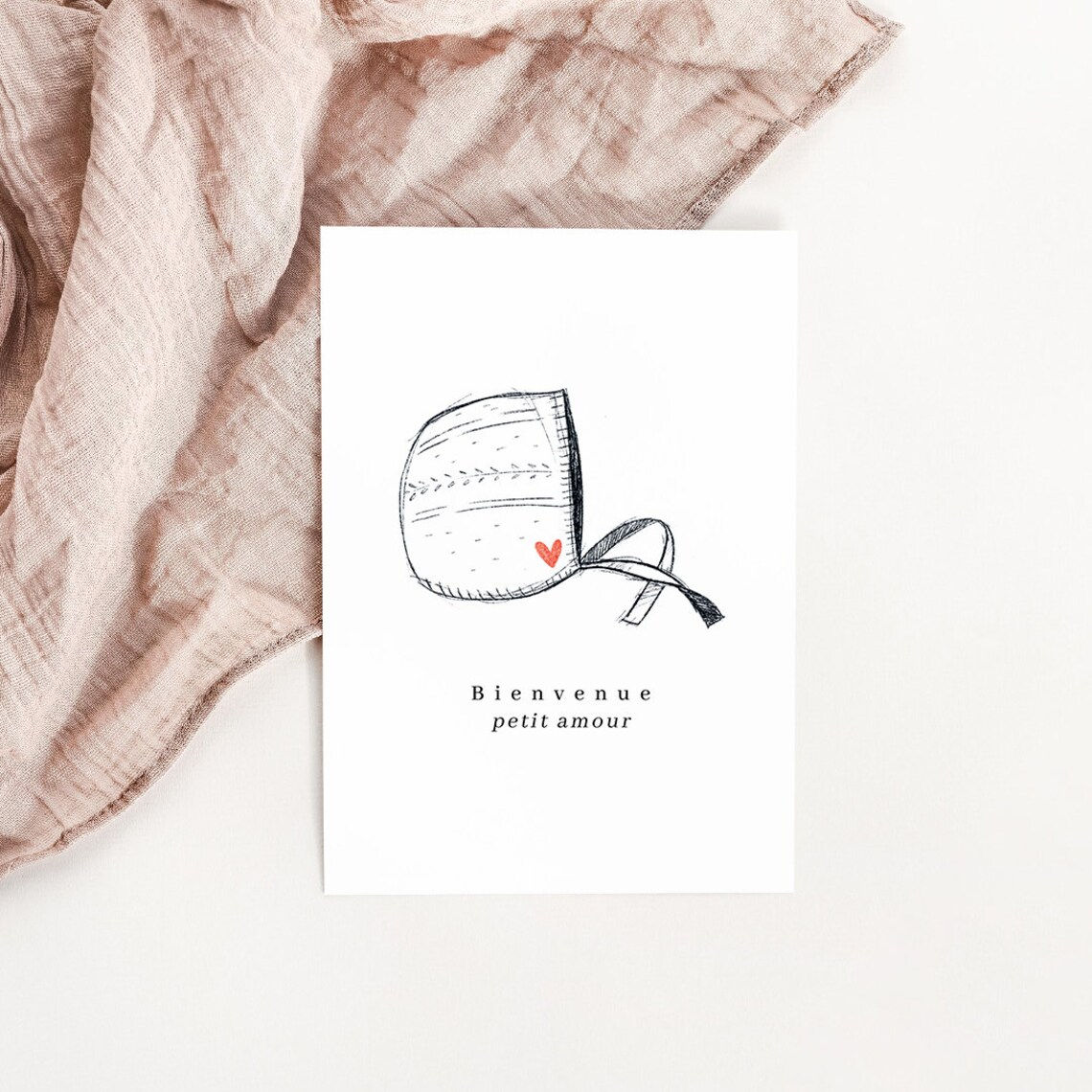 Carte naissance béguin bébé