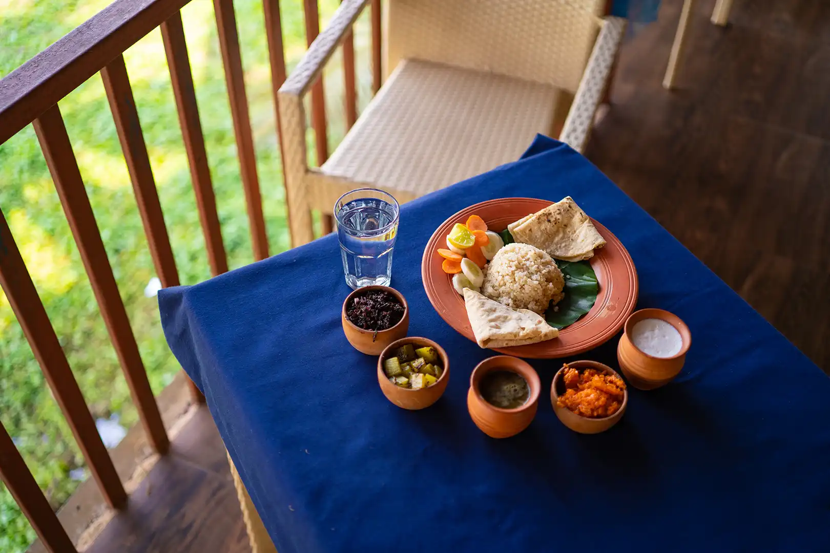 savory vegetarian meals served at satvan yoga, goa