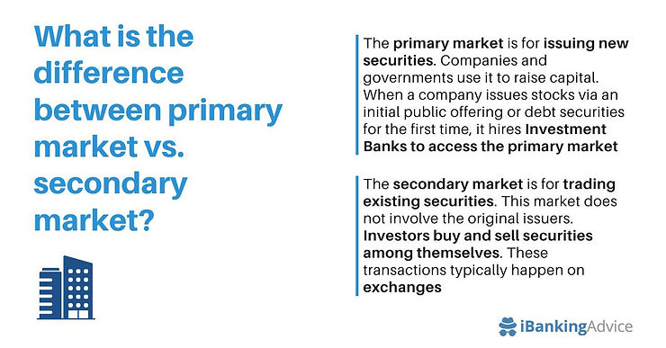 What is the difference between primary market vs. secondary market?