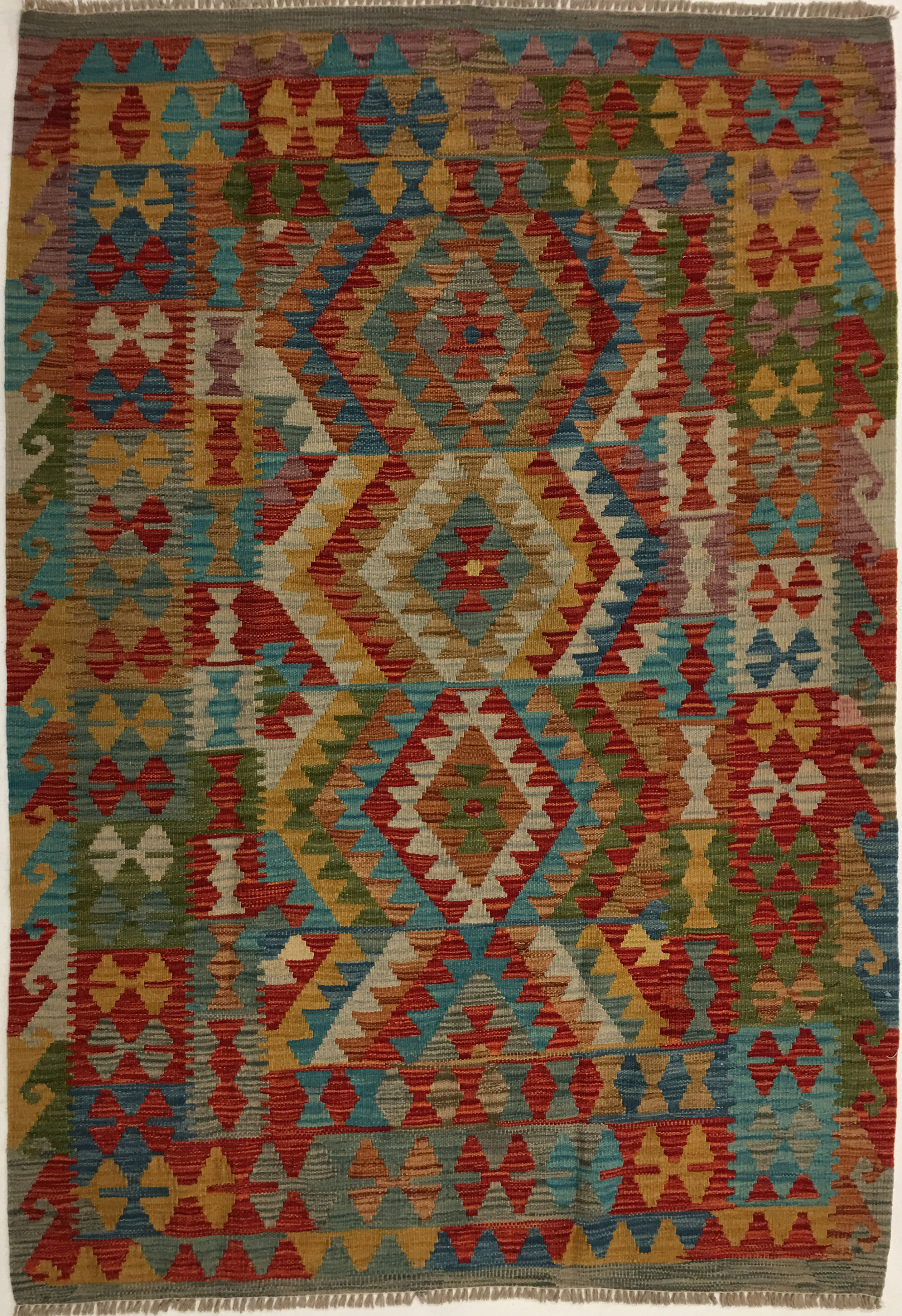 8757 KILIM 4' 3" X 5' 10" Wool