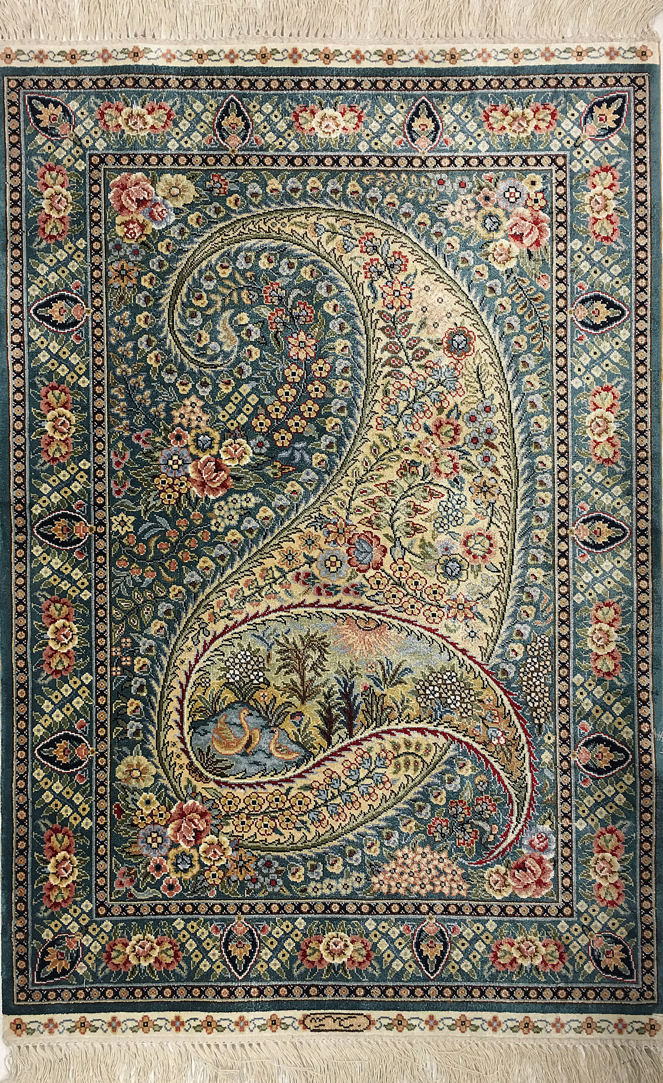 7360 VERDE 2' 0" X 3' 1" Silk and Cotton