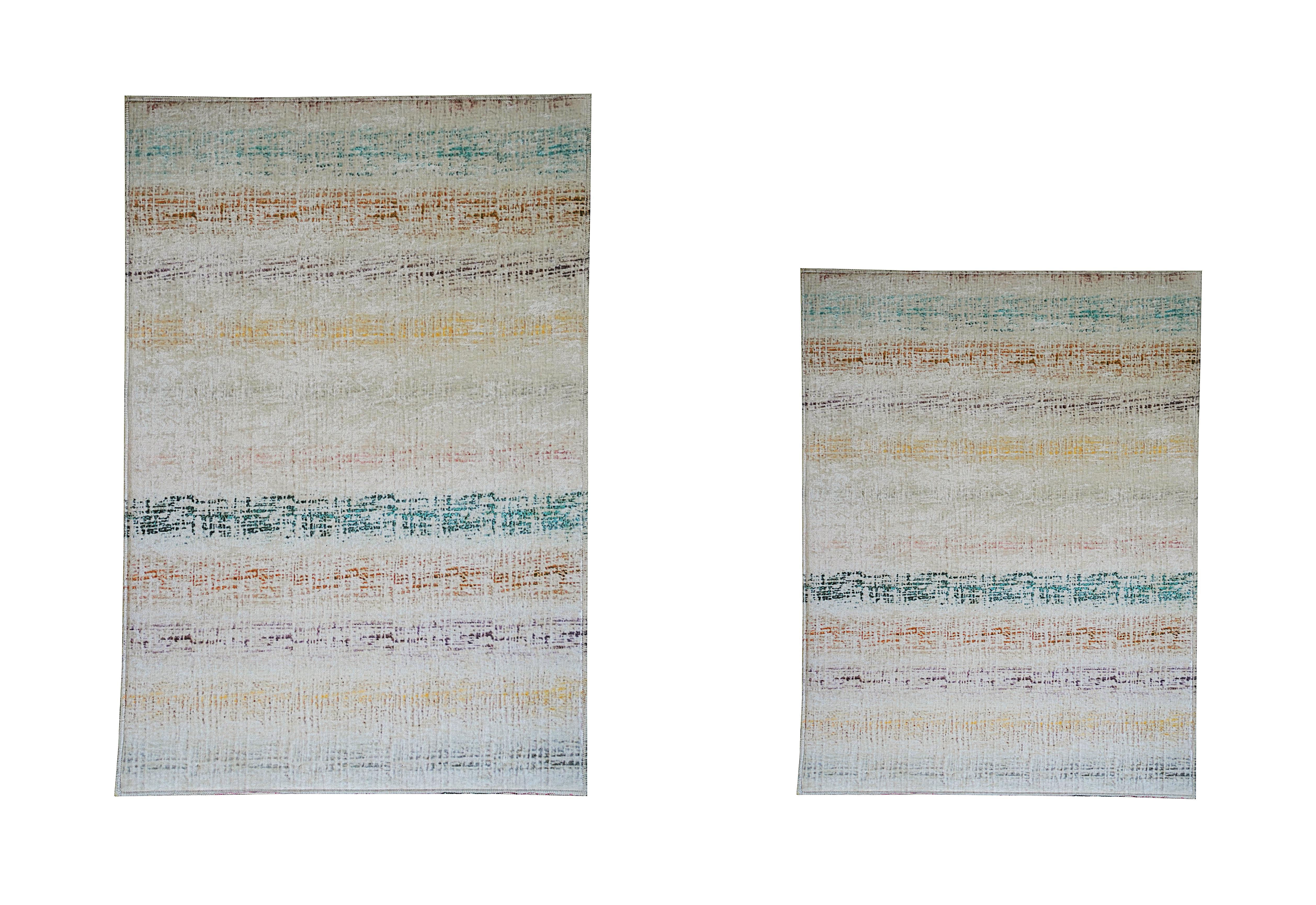 Benissimo Bath Mat Modern Collection Printed Design Vibrant and Soft Mats 2'4'X3