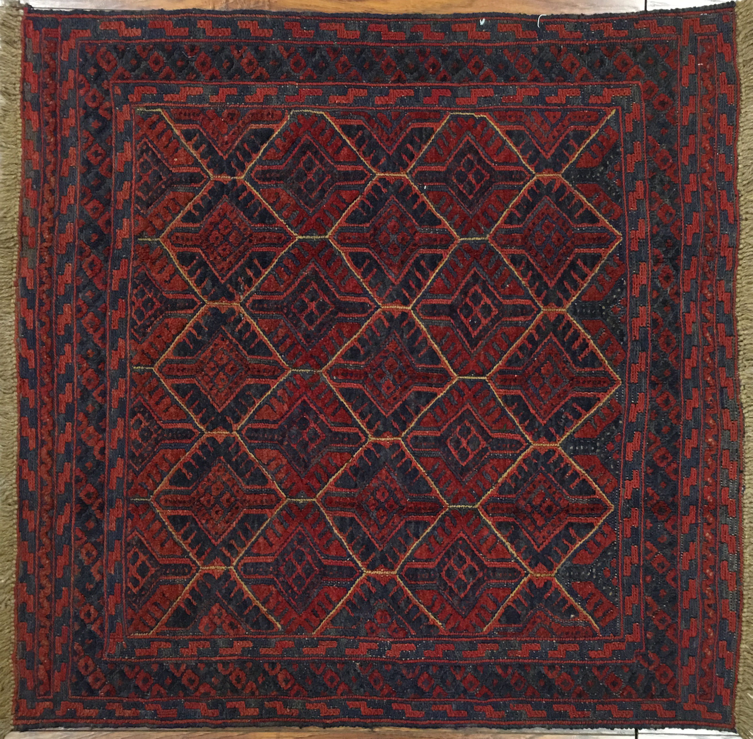 10330 Mush Kilim 3' 8" X 3' 9" Wool Afg Area Rug