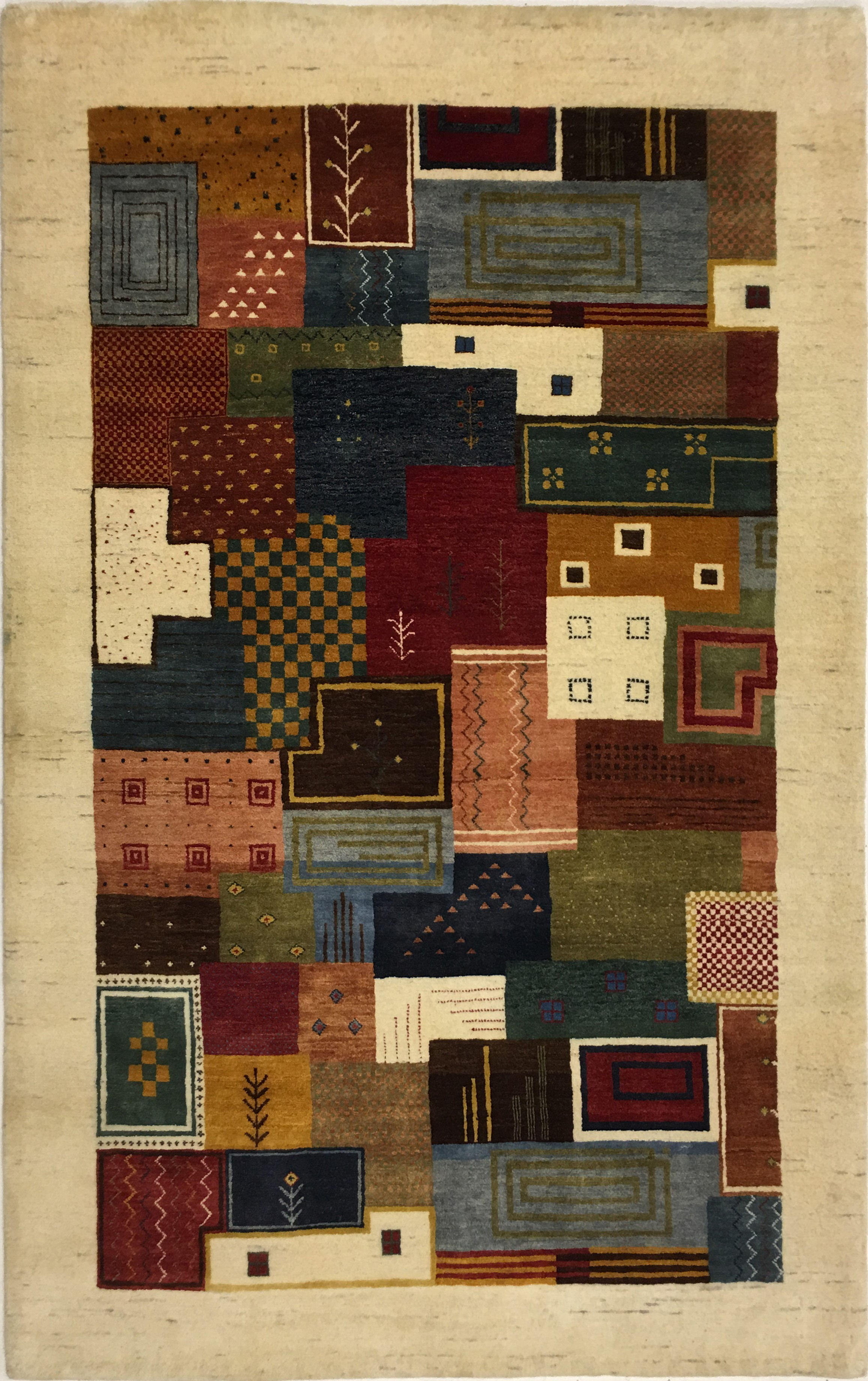 7763 MODERN 3' 11" X 6' 0" Wool