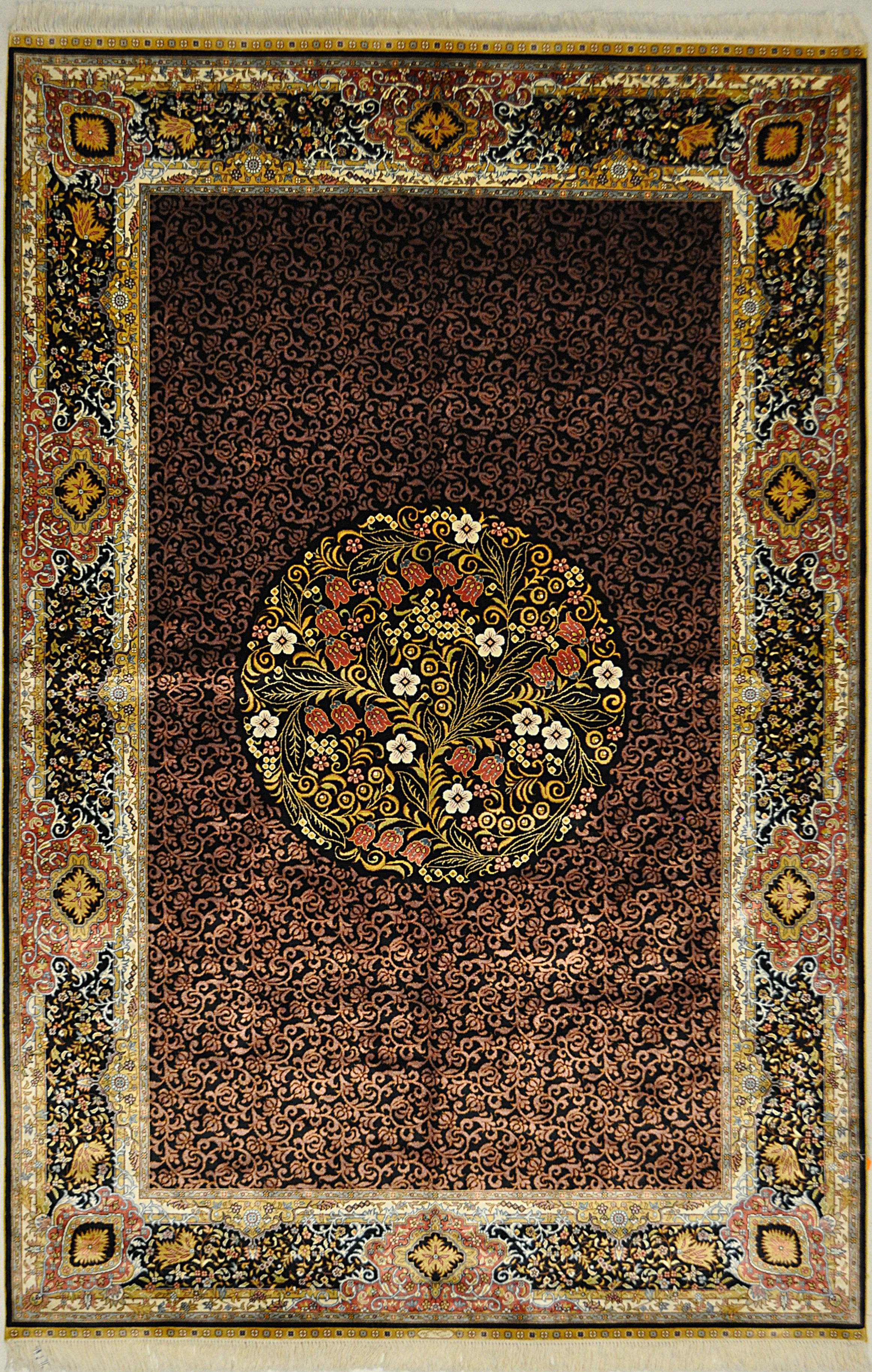 7379 VERDE 5' 1" X 7' 7" Silk and Cotton