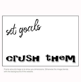 Set goals -- crush them