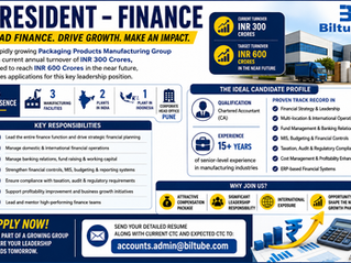 President – Finance Recruitment 2026