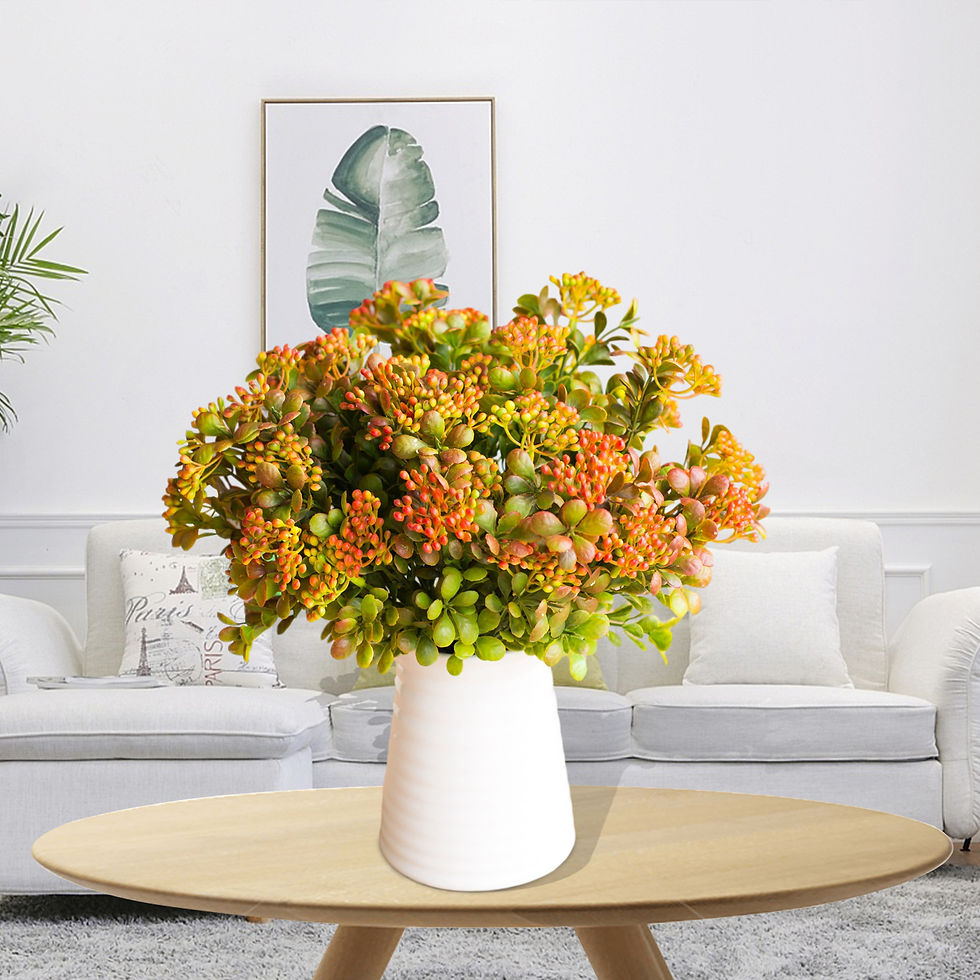Thumbnail: 7-Branch Faux Milan Fruit Desktop Planter Arrangement
