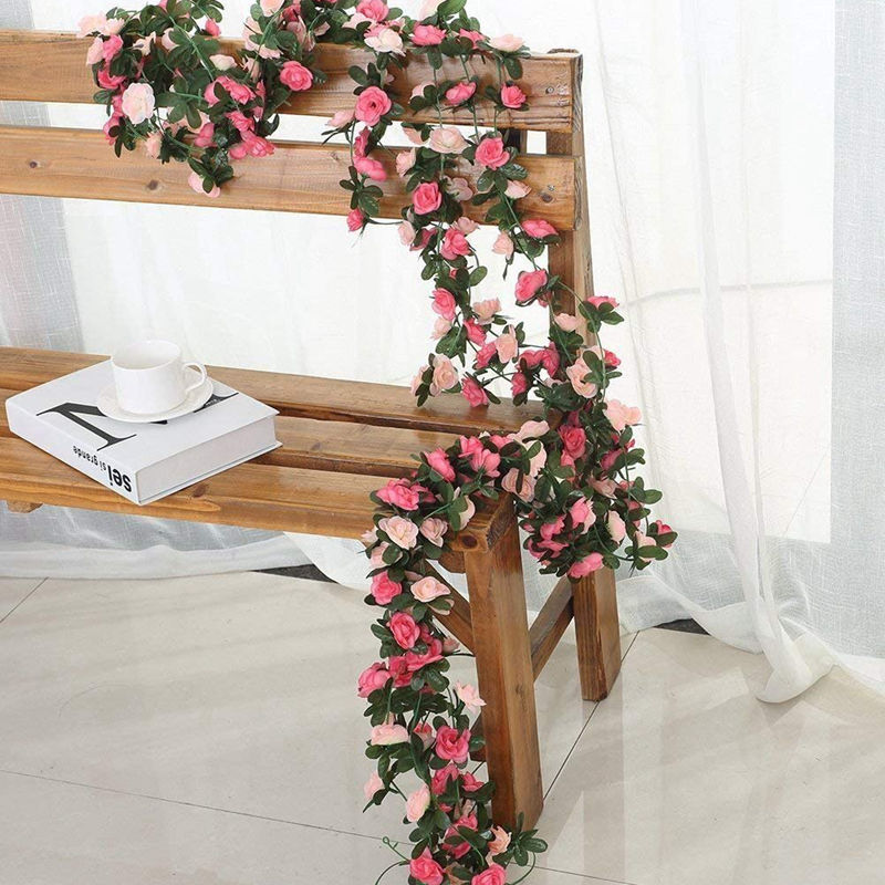 Thumbnail: 250CM Artificial Rose Garland for Home and Garden Decor