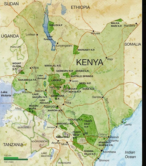 Map of Kenya