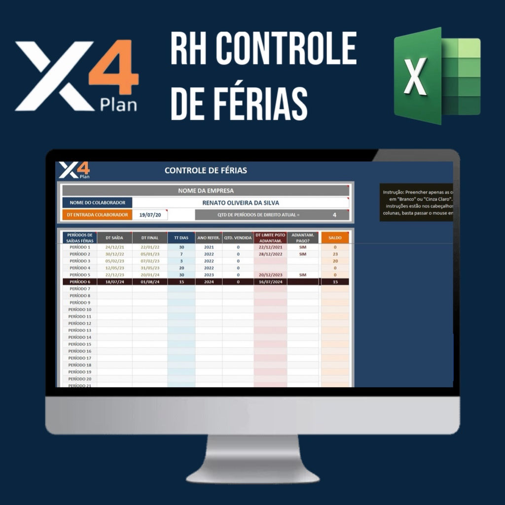 Planilha Controle de Férias