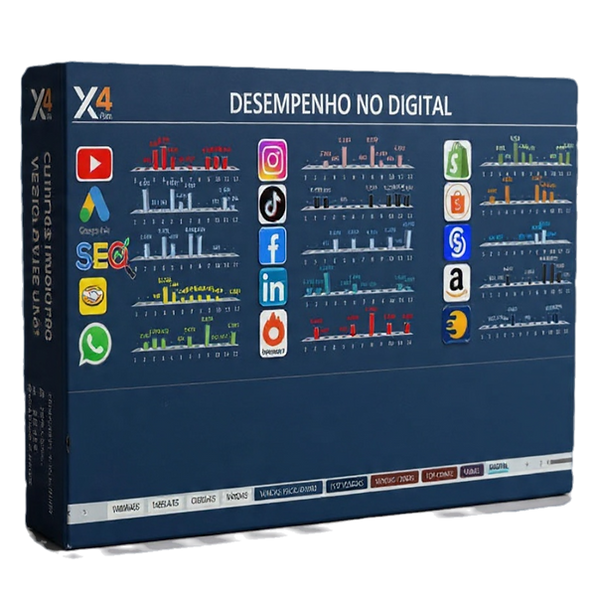 Planilha Controle de Vendas, Canais e Faturamento com CRM Integrado Download — planilha profissional X4Plan