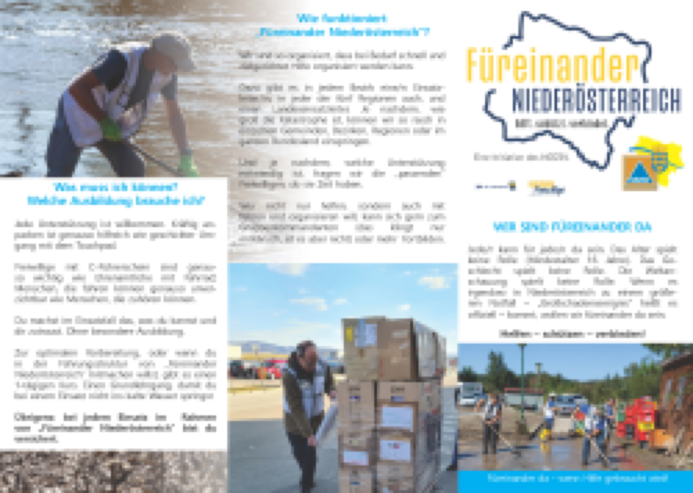 Vorschau: Folder Füreinander Niederösterreich