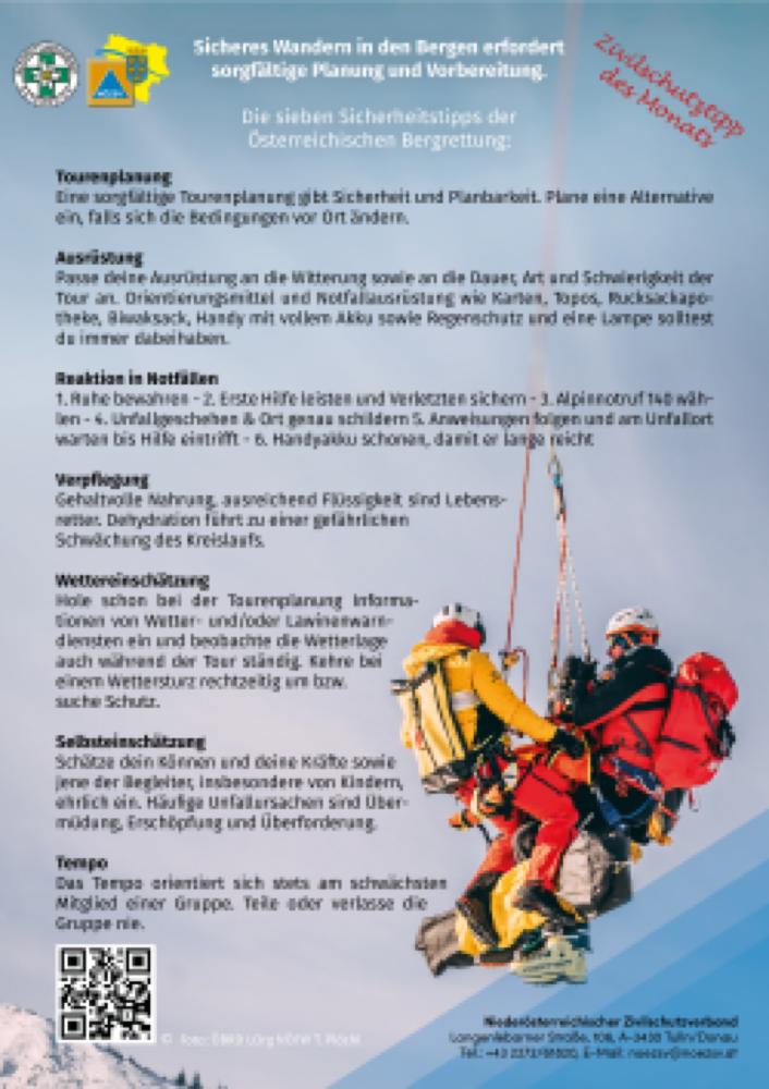 Vorschau: Pressekit - Sicher in den Bergsommer