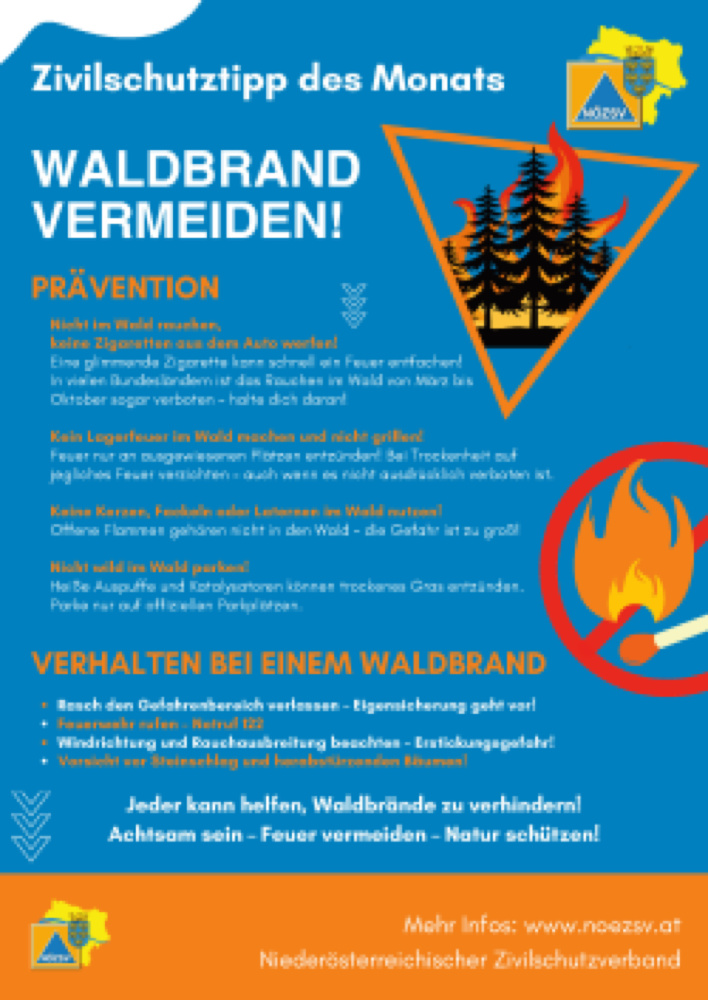 Vorschau: Pressekit - Waldbrand vermeiden