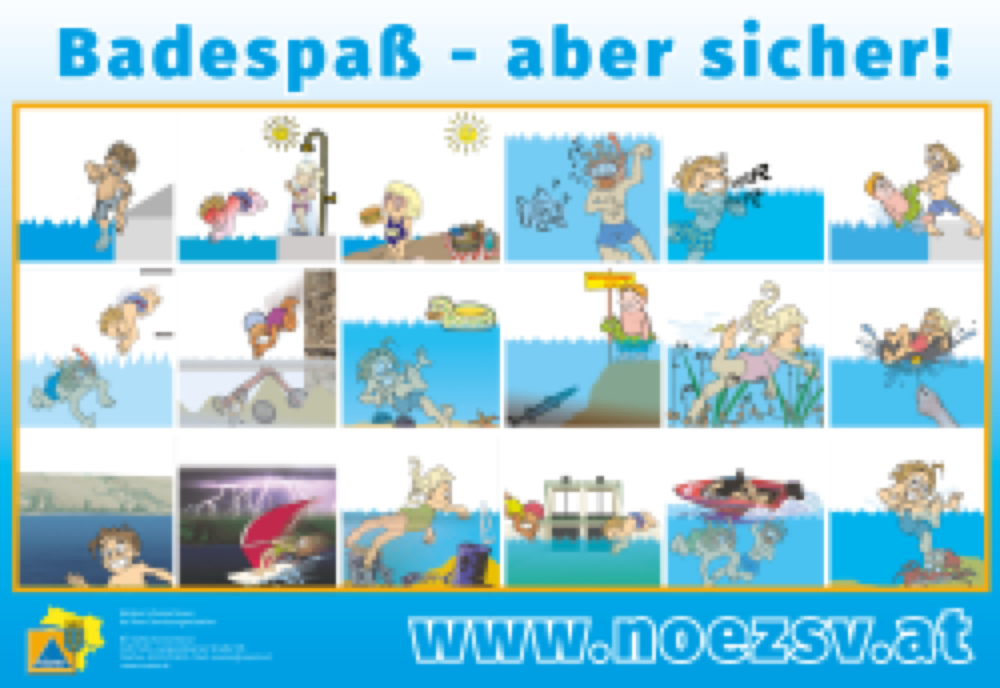 Vorschau: Plakat - Baden, aber sicher!