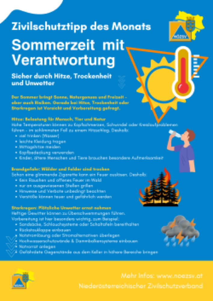 Vorschau: Pressekit - Sommerzeit - Sicher durch Hitze, Trockenheit und Unwetter