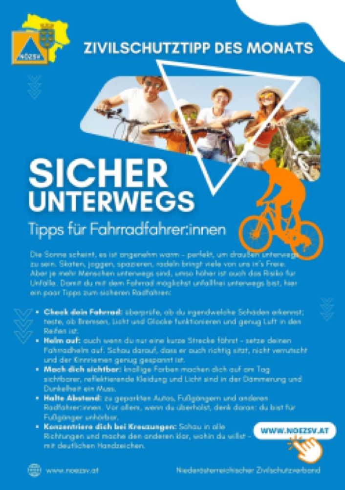 Vorschau: Pressekit - Sicher unterwegs - Tipps für Fahrradfahrer:innen