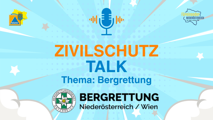 Zivilschutz-Talk: Bergrettung. Gespräch mit der Bergrettung Niederösterreich/Wien.