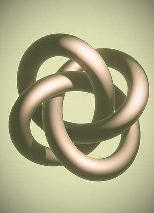 a 3d image of a knot on a green backgrou