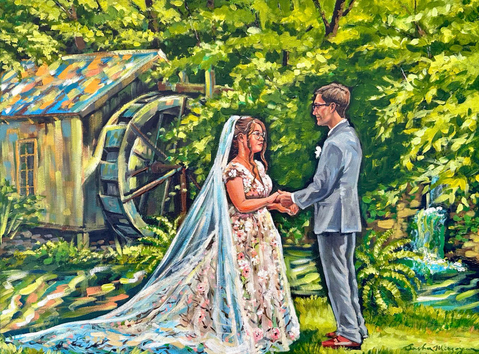 Live Wedding Painting,
Acrylic on Canvas by Sasha Painting Live