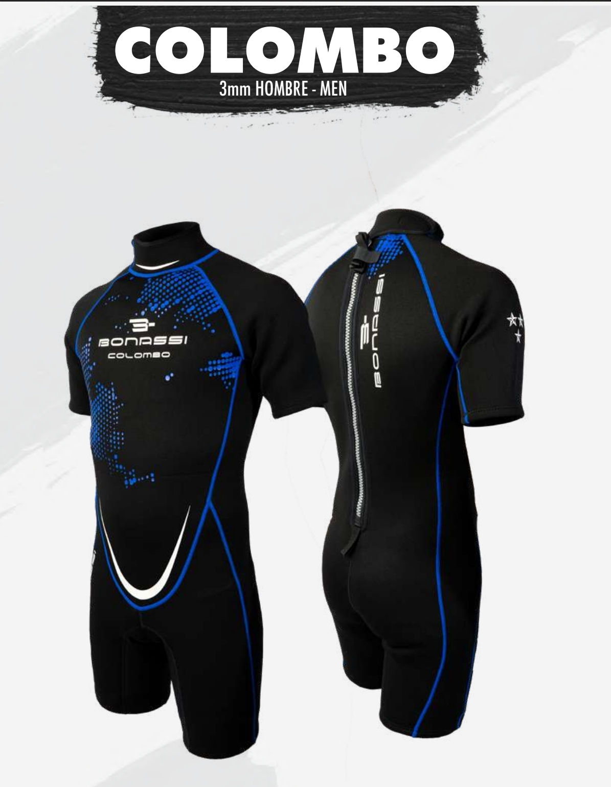 TRAJE DE NEOPRENO CORTO COLOMBO - 3MM / HOMBRE