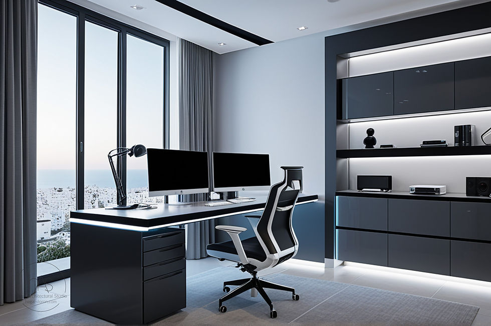 תמונה ממוזערת: פינת עבודה ביתית בחר כהשראה לסגנון - הייטק