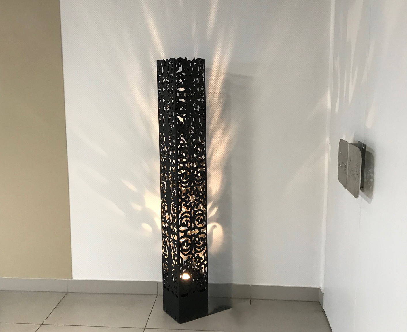 Lampe SQUARE motif NERVURE
