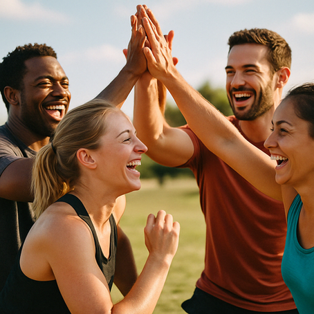 bootcampers celebrating and laughing