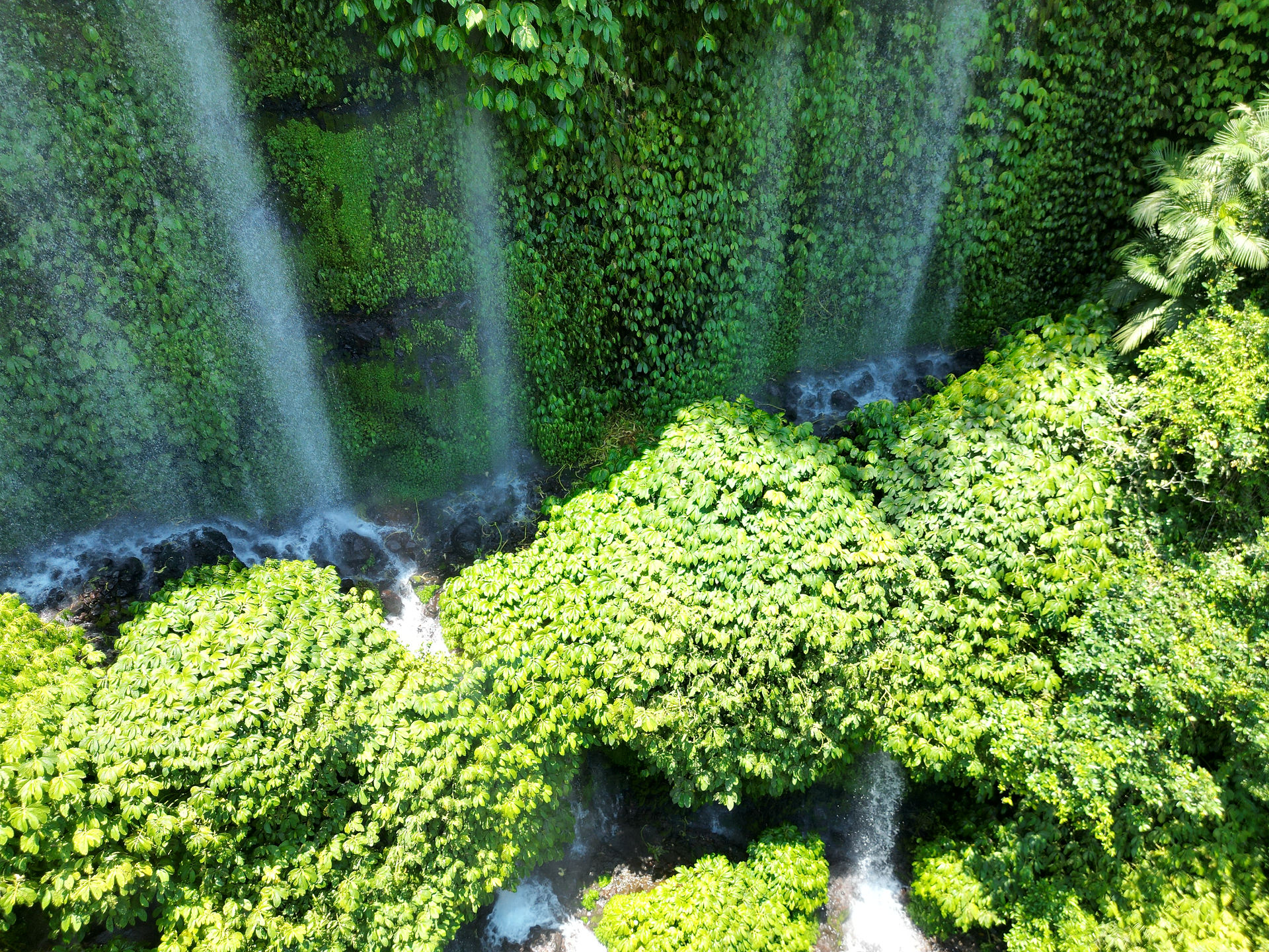 Banang Stokel Waterfall in Lombok Indonesia 