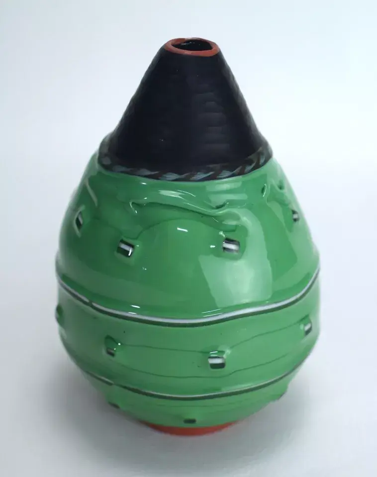 Thumbnail: Murano Glass Vase Yoichi Ohira Signed 1/1