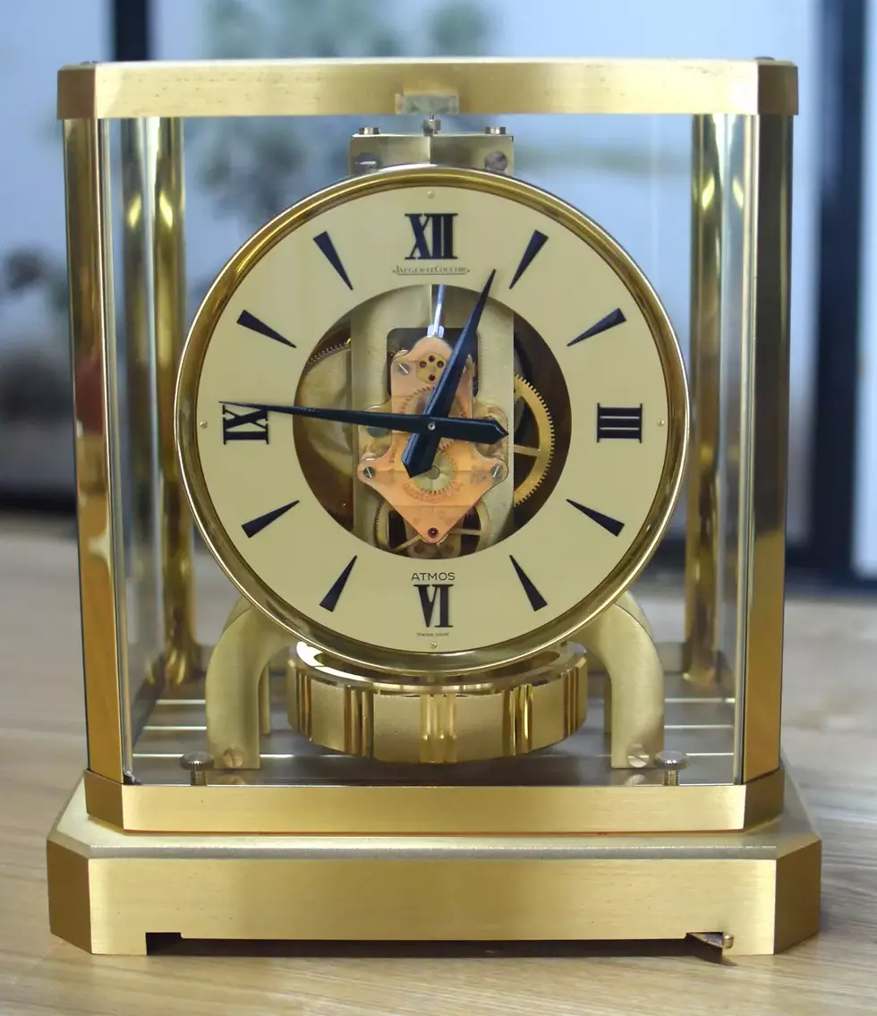 Thumbnail: Jaeger LeCoultre Atmos Clock Gilt Roman Dial