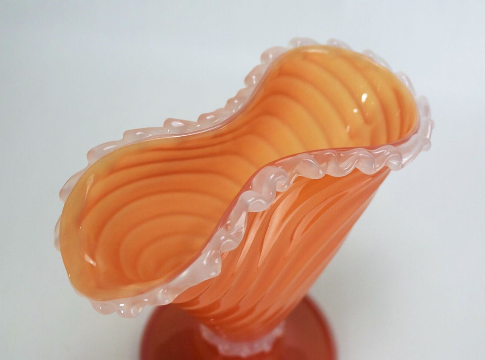 Thumbnail: Archimede Seguso Vase Pitcher Vintage Murano Glass Orange