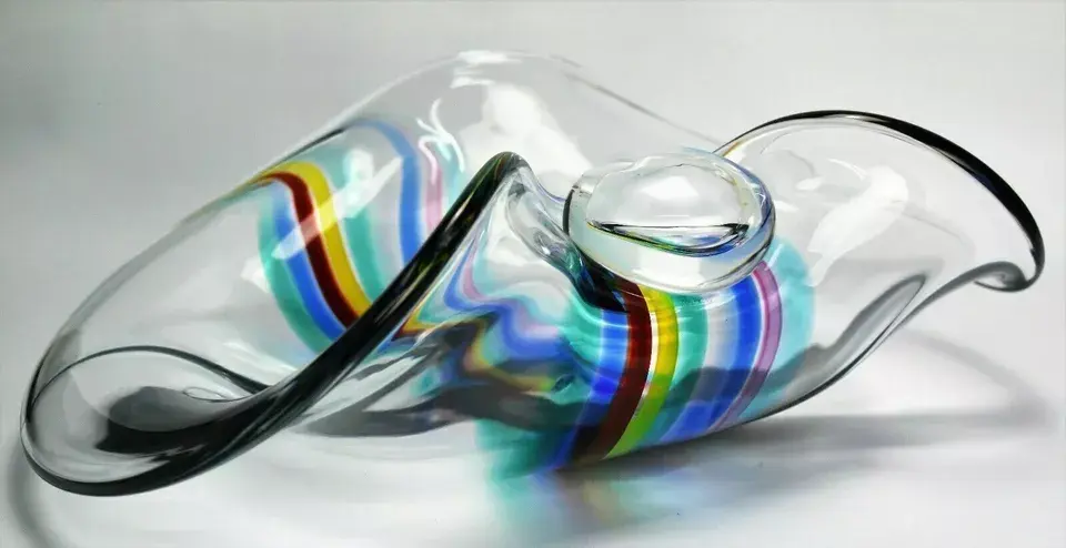 Thumbnail: Livio Seguso for Oggetti Murano Glass Sculpture Bowl