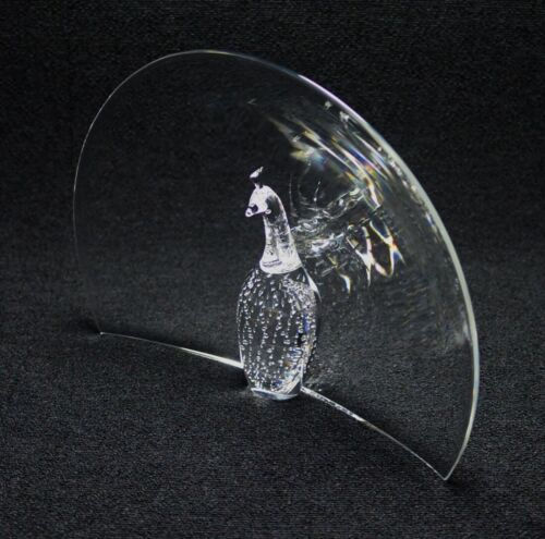 Thumbnail: Steuben Peacock Sculpture