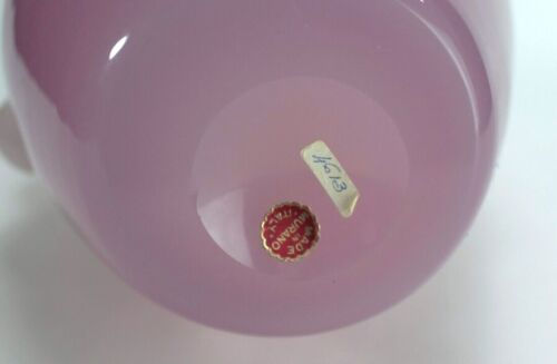 Thumbnail: Murano Glass Vase  "Pink Alabastro"  By Archimede Seguso