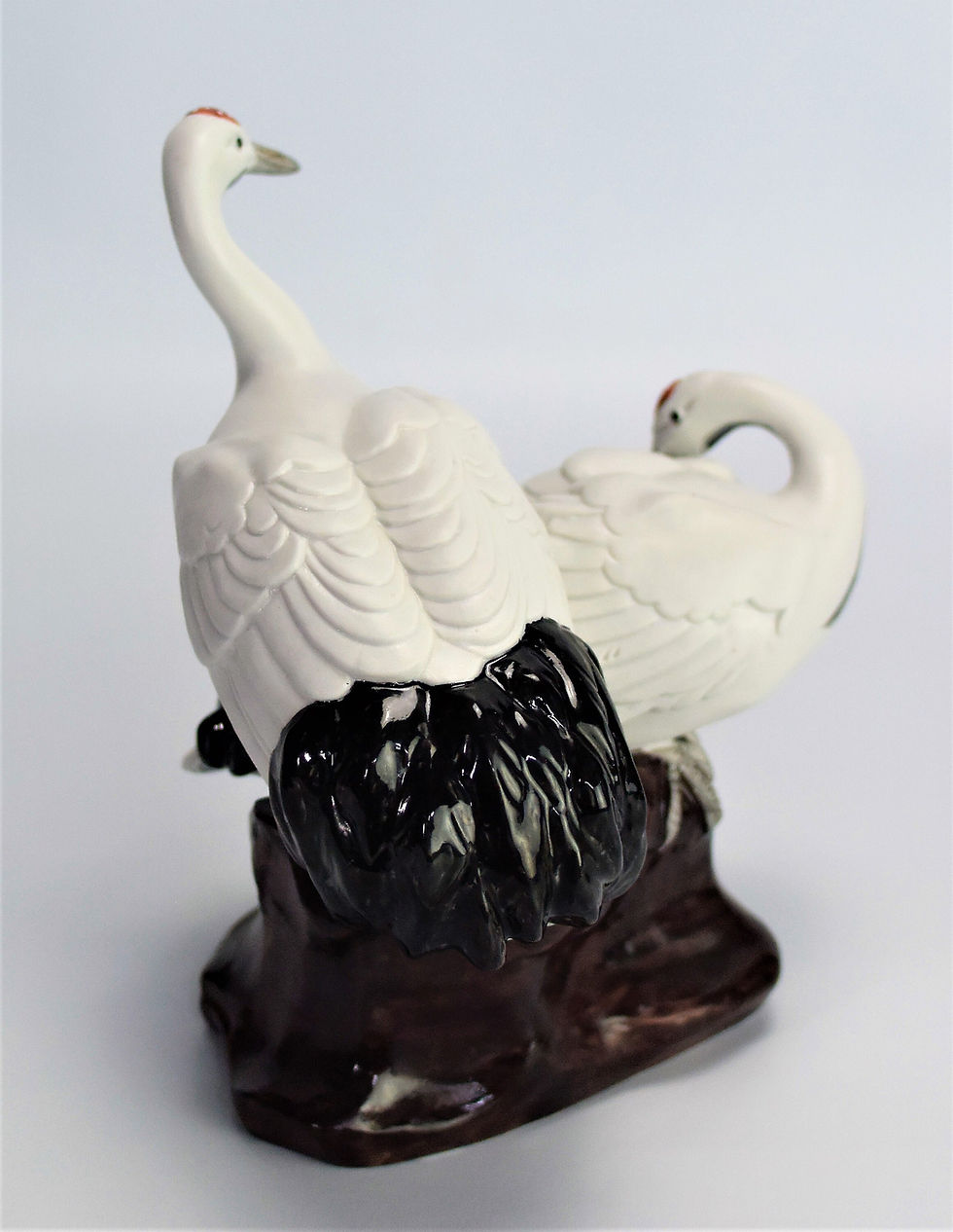 Thumbnail: Fukagawa Pottery Figurine Cranes