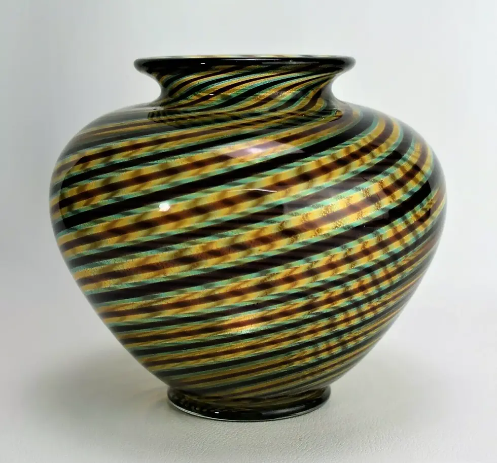 Thumbnail: Barovier & Toso Vase Vintage Murano Glass
