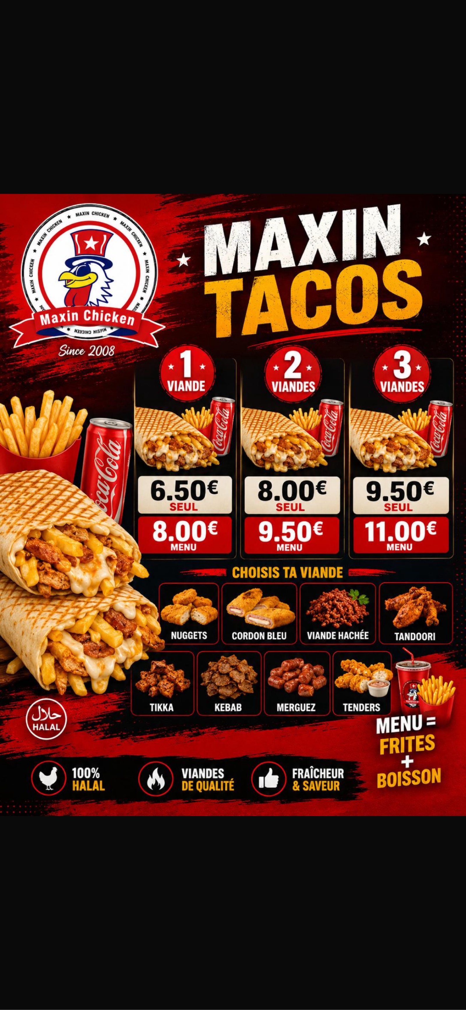 Menu Tacos - Maxin Chicken