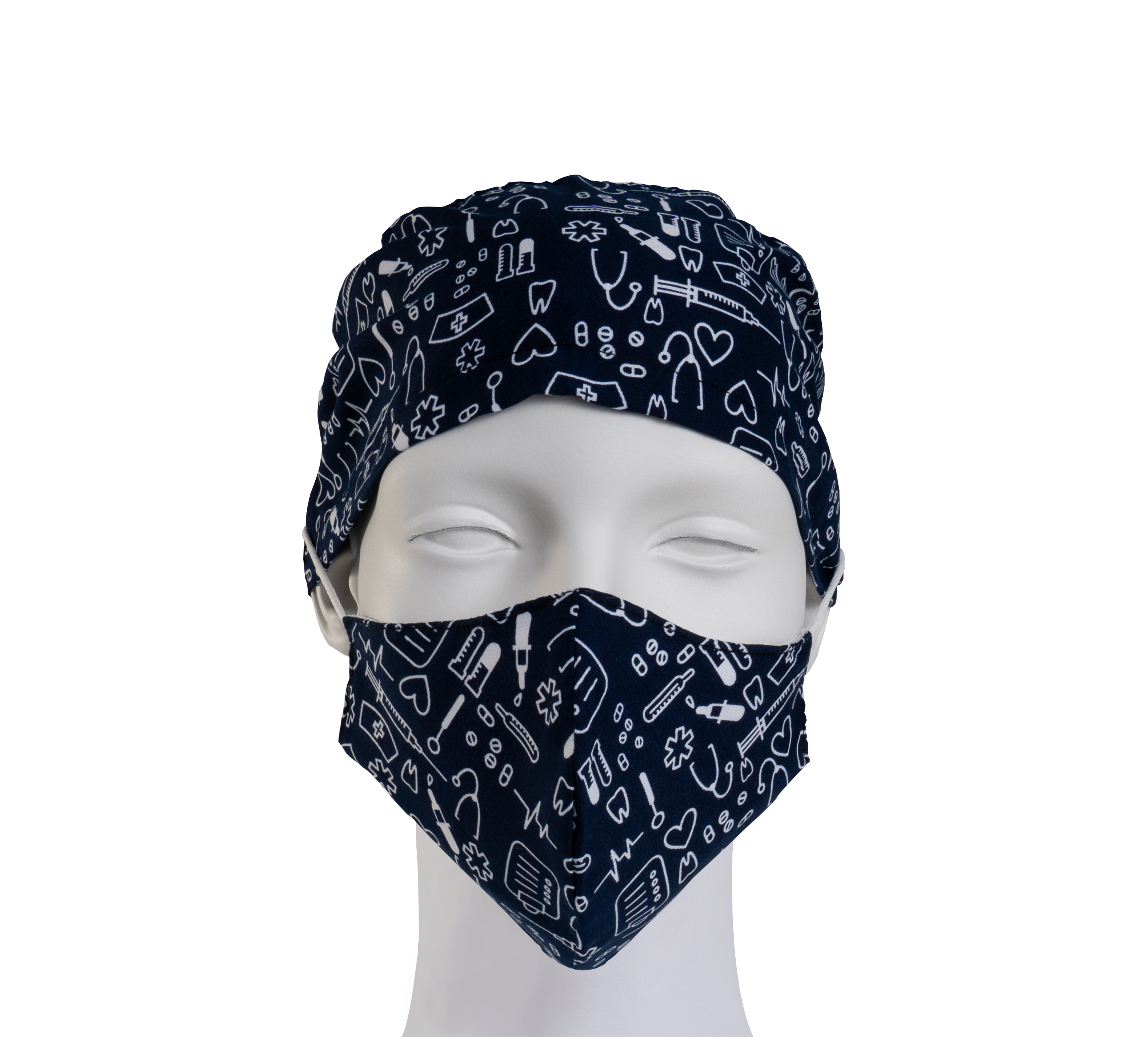 Set Gorro y Mascarilla Ilustraciones Quirúrgicas