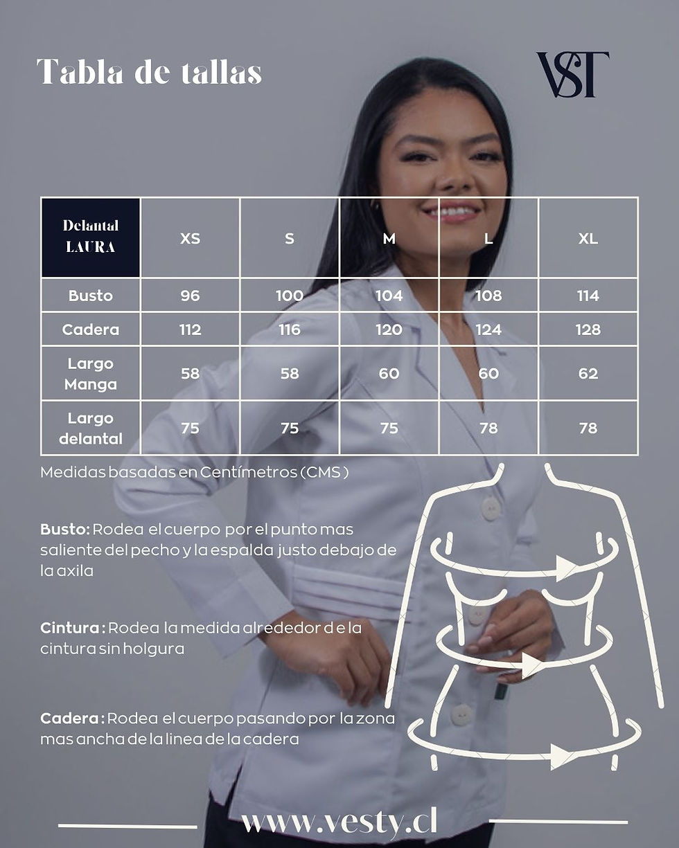 Miniatura: Delantal Clínico Laura Blanco