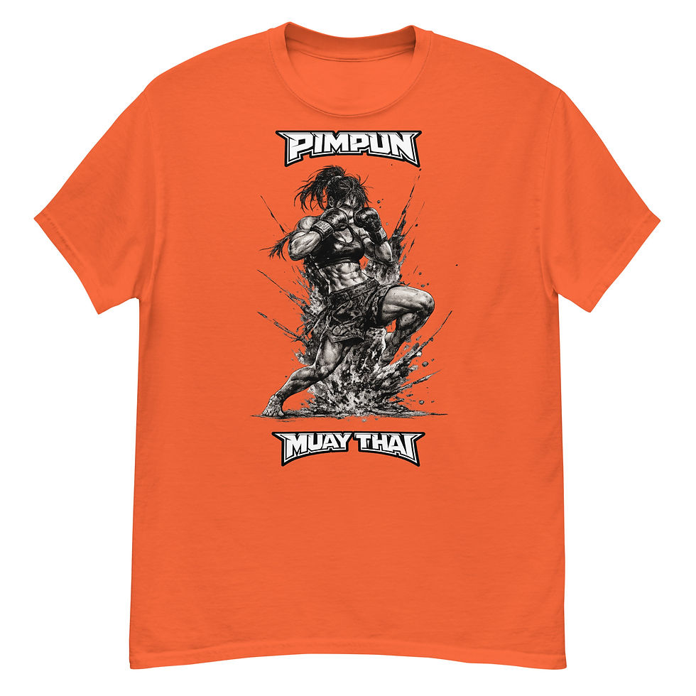 Miniaturbild: Muay Thai Fighter Shirt – Female Power Strike | Ink Combat Design