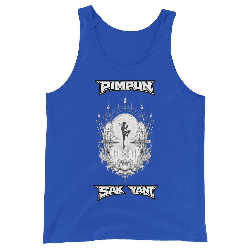 Miniaturbild: PIMPUN Sak Yant Muay Thai Bamboo Spirit Herren Tank Top – Balance Art