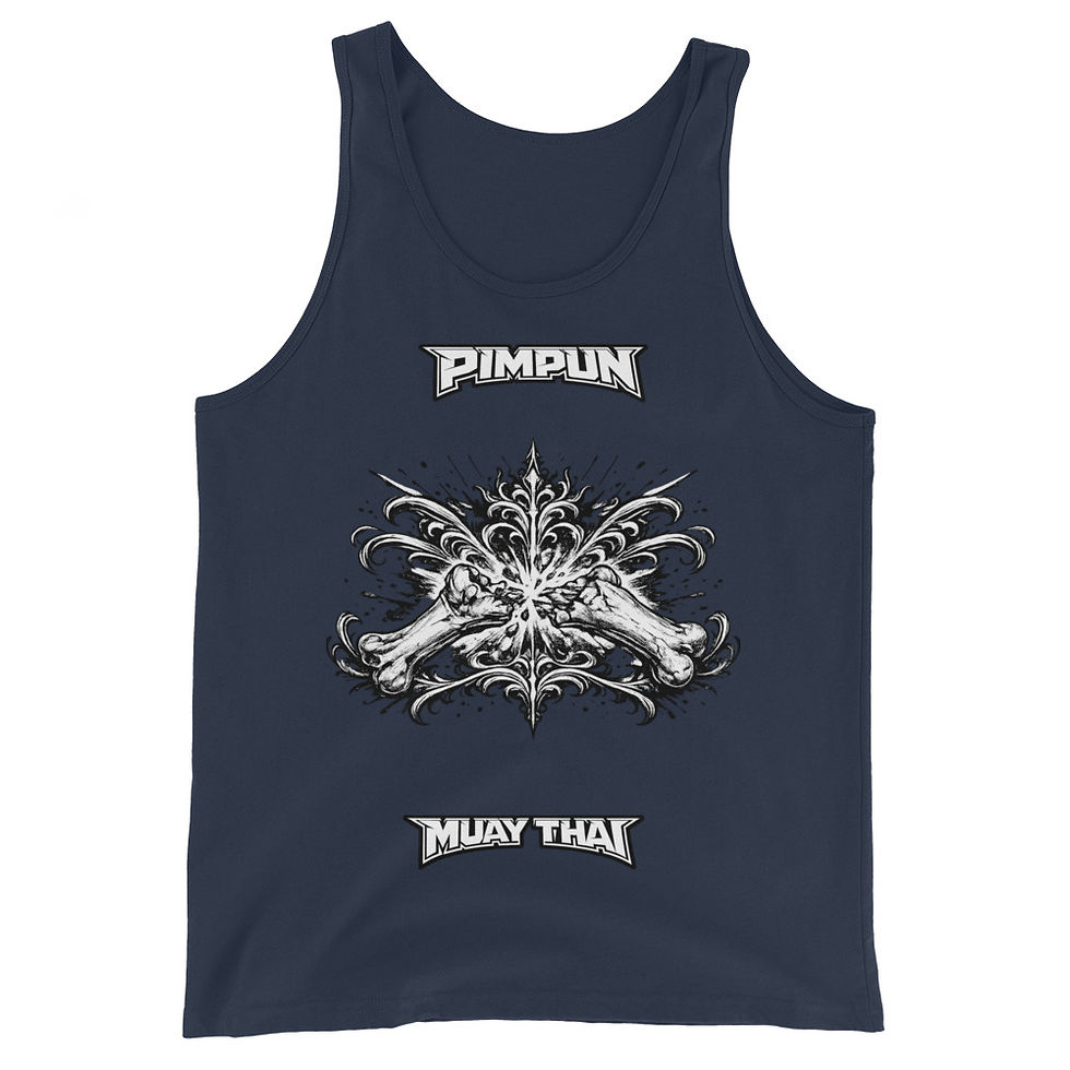 Miniaturbild: Muay Thai Bone Impact Tank Top Herren MMA Gym Fighter Style PIMPUN