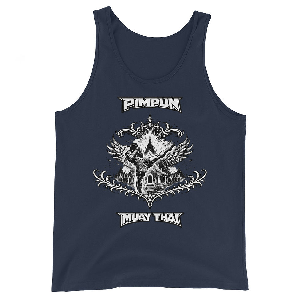 Miniaturbild: Thai Temple Muay Thai Tank Top Herren MMA Gym Shirt PIMPUN