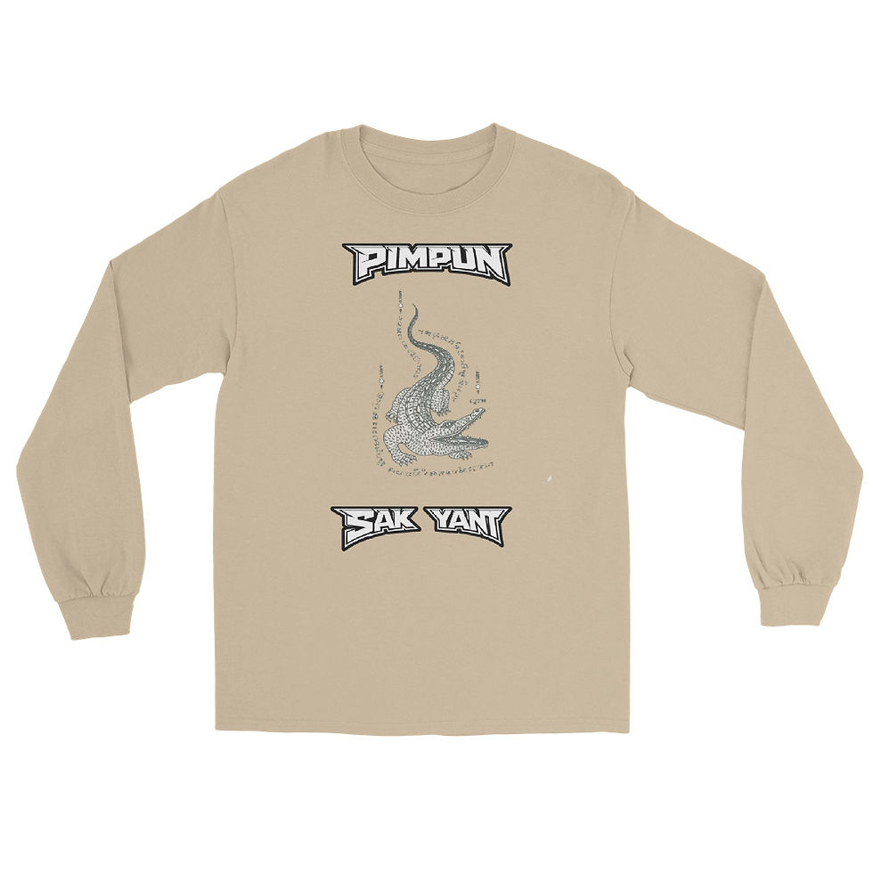 Miniaturbild: PIMPUN SAK YANT CROCODILE Longsleeve – Muay Thai Streetwear
