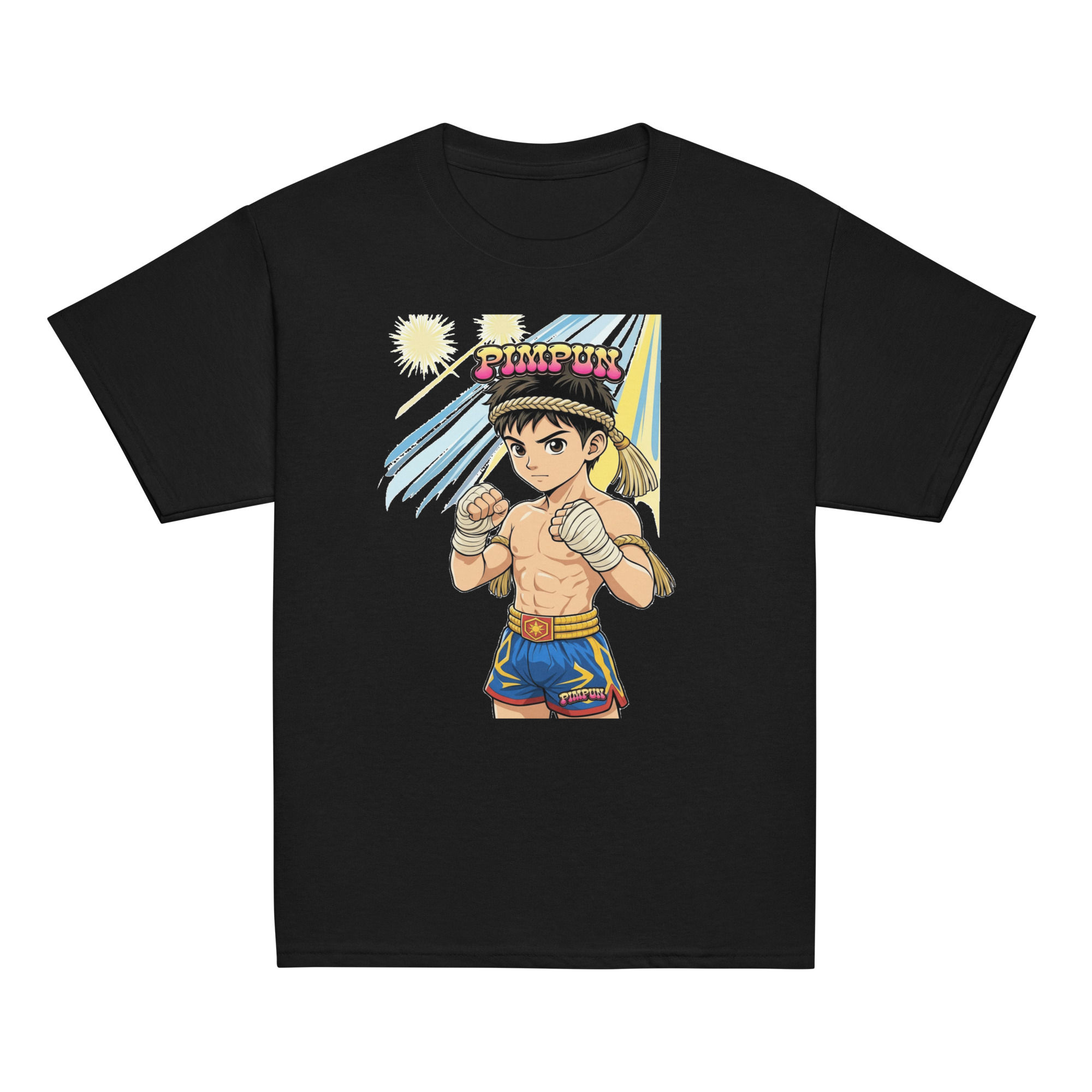 PIMPUN Muay Thai Fighter Kids Shirt – Cooles Design für Jungen & Mädchen