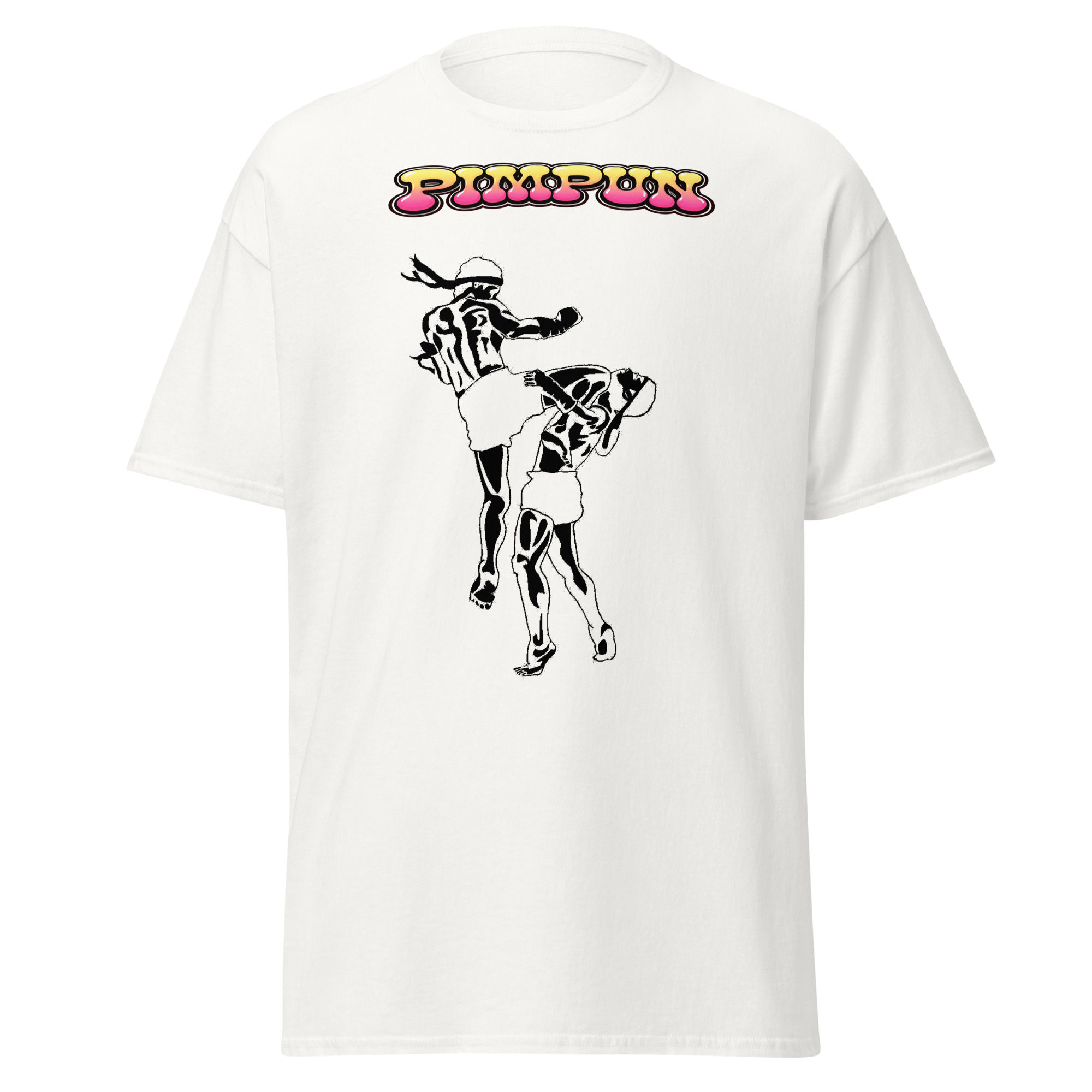 PIMPUN Muay Thai T-Shirt – Fighter Kick Design | 100% Baumwolle | Streetwear