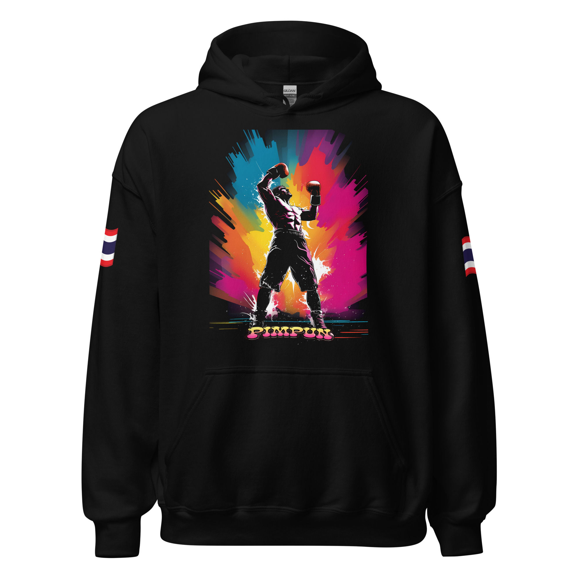 PIMPUN Boxer Neon Hoodie – Kraftvoller Fighting Style Unisex Hoodie